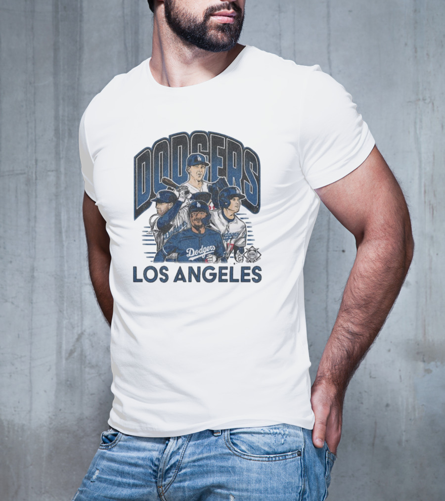 Los Angeles Dodgers Multi Player Vintage Painting T-Shirt