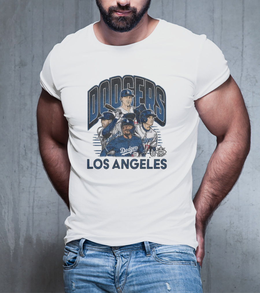 Los Angeles Dodgers Multi Player Vintage Painting T-Shirt