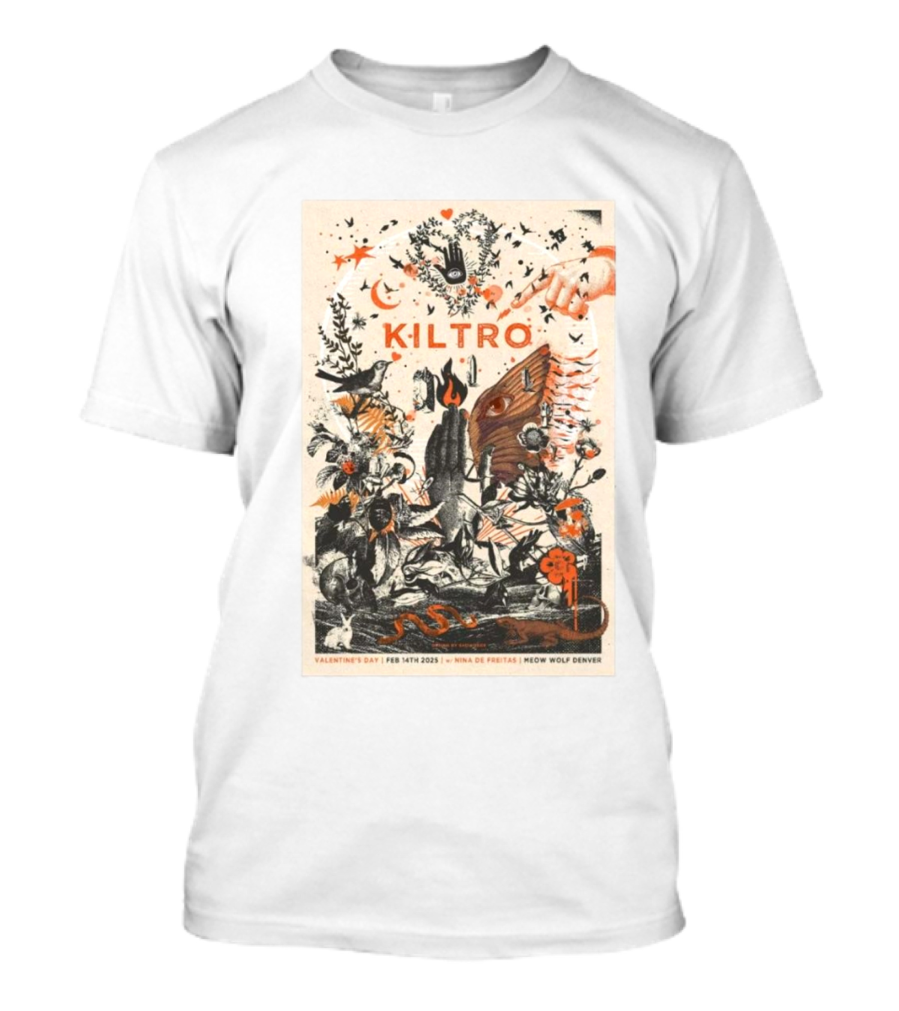 Kiltro Meow Wolf Denver Nina De Freitas Valentine's Day February 14 2025 T-Shirt