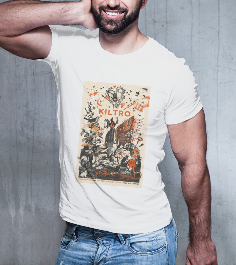 Kiltro Meow Wolf Denver Nina De Freitas Valentine's Day February 14 2025 T-Shirt