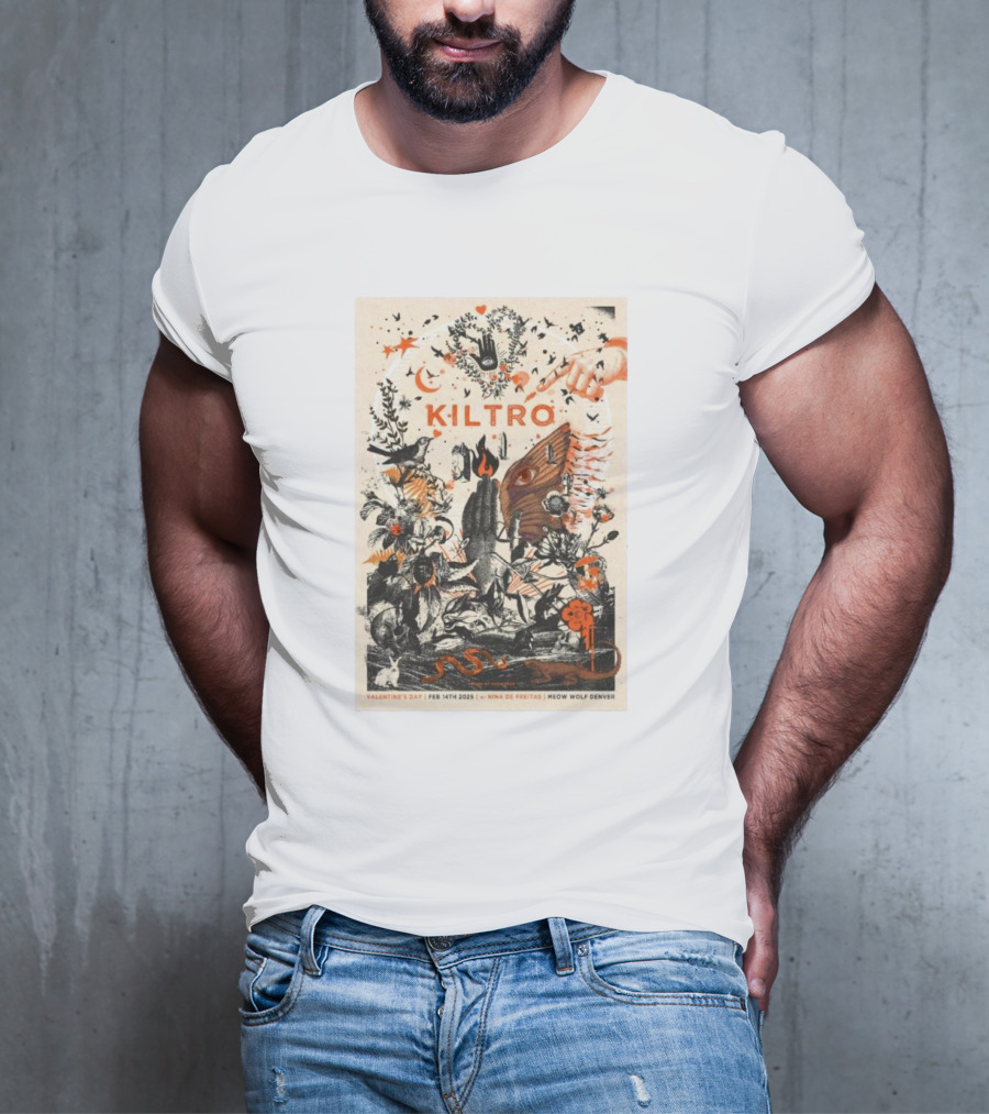 Kiltro Meow Wolf Denver Nina De Freitas Valentine's Day February 14 2025 T-Shirt