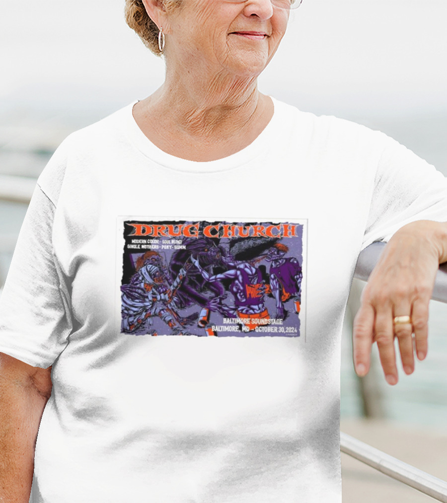 Drug Church Concert With Modern Color, Soul Blind, Prince Daddy At Baltimore Soundstage October 30 T-Shirt