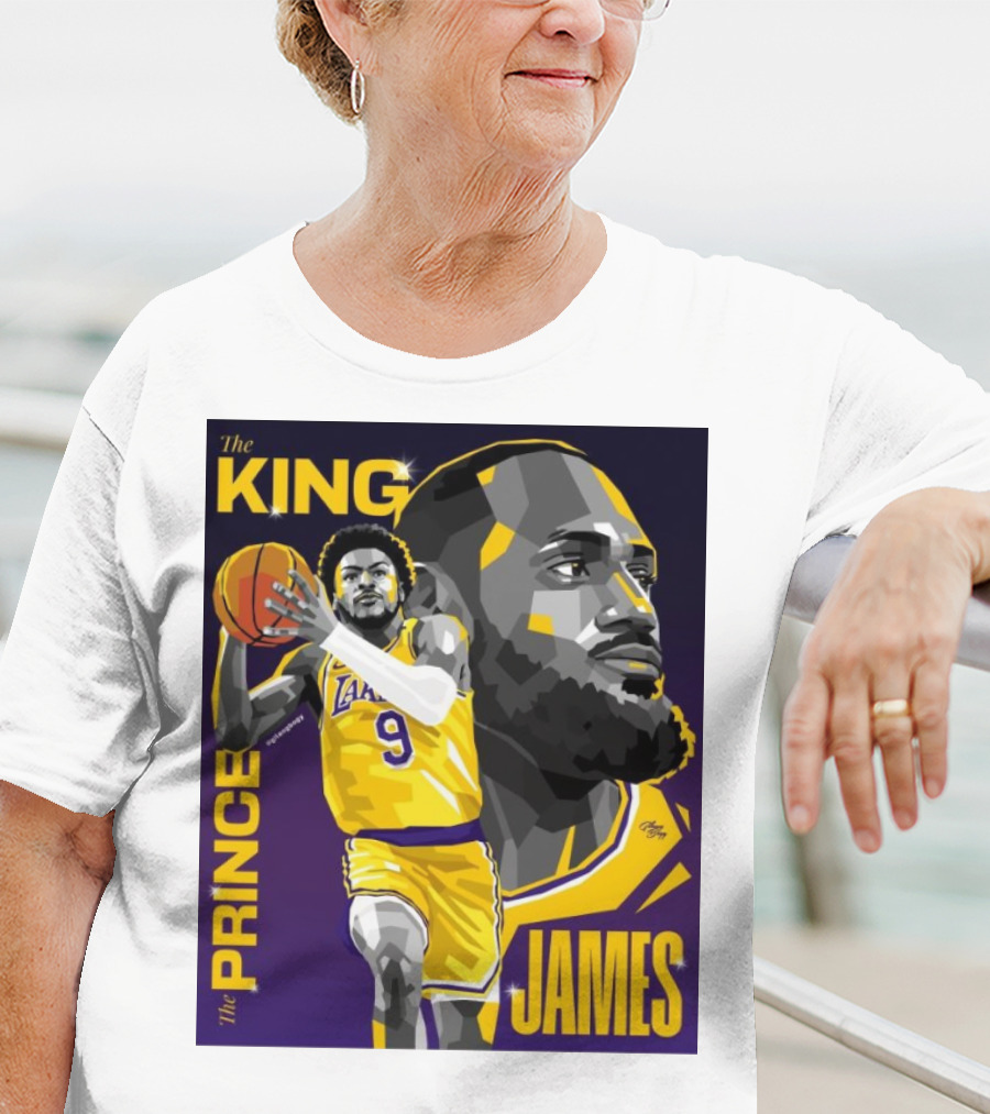 The King The Prince LeBron James Bronny James Lakers NBA T-Shirt