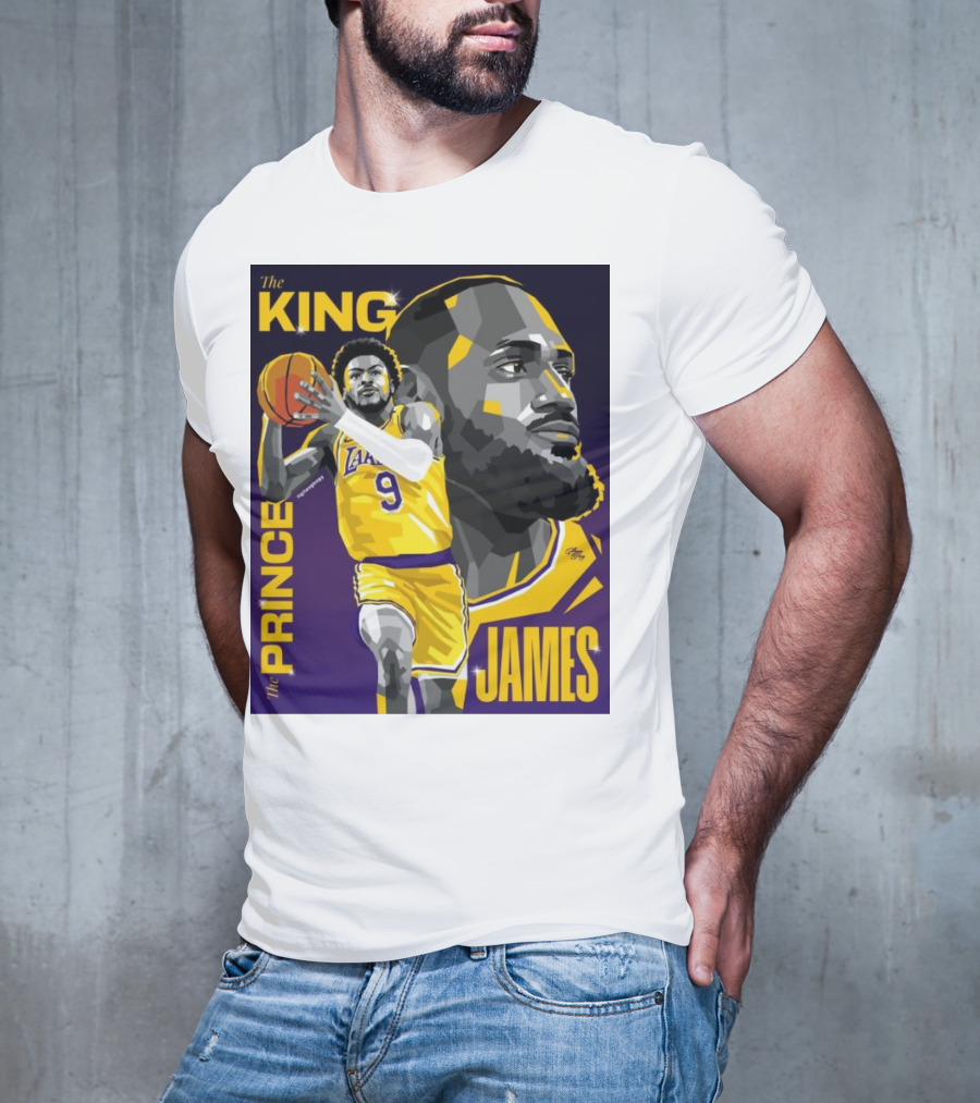 The King The Prince LeBron James Bronny James Lakers NBA T-Shirt