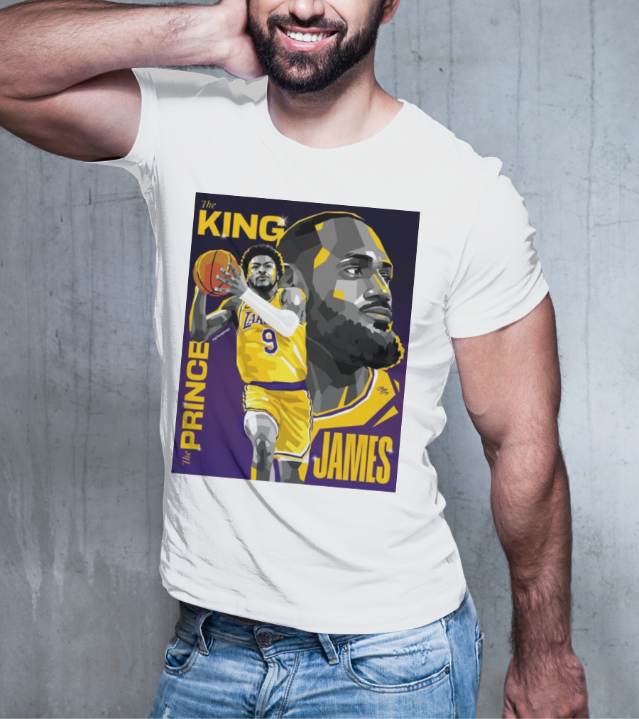 The King The Prince LeBron James Bronny James Lakers NBA T-Shirt