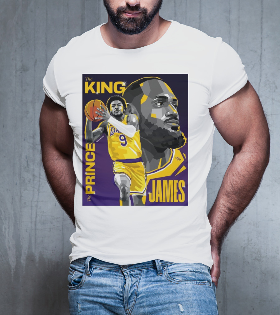 The King The Prince LeBron James Bronny James Lakers NBA T-Shirt