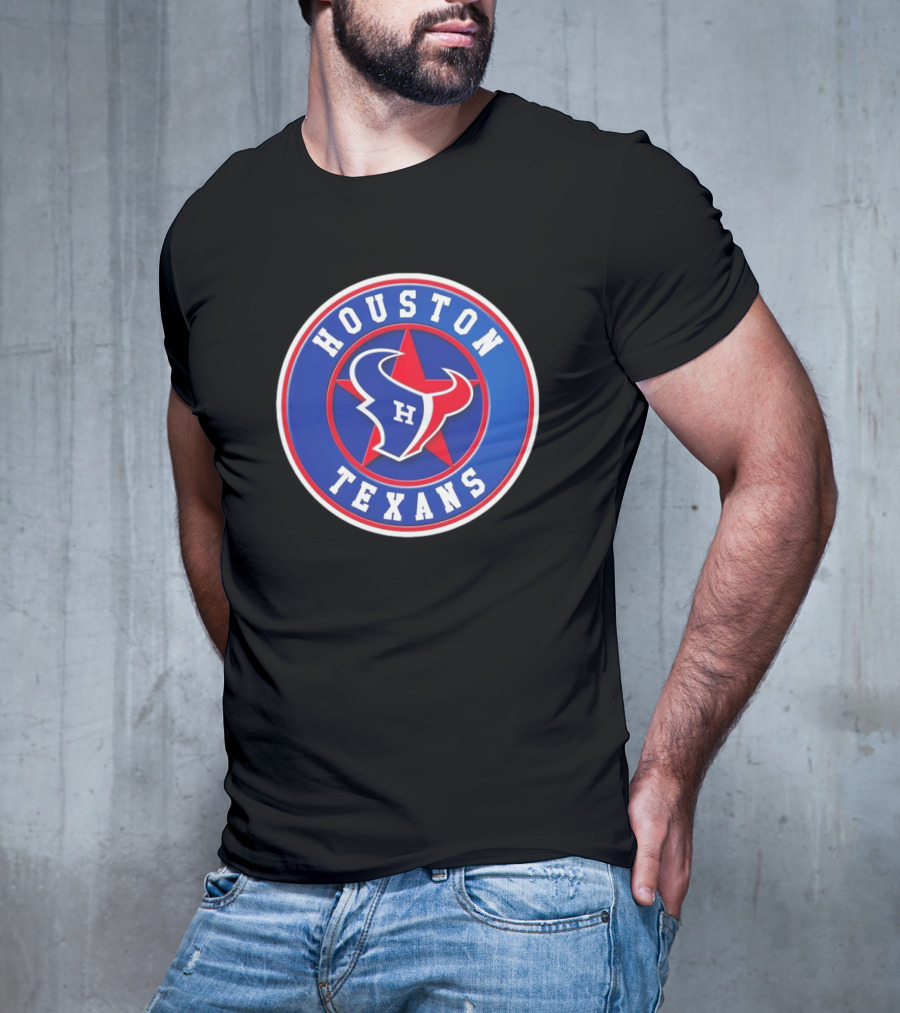NFL MLB Houston Texans Astros Logo Mashup T-Shirt