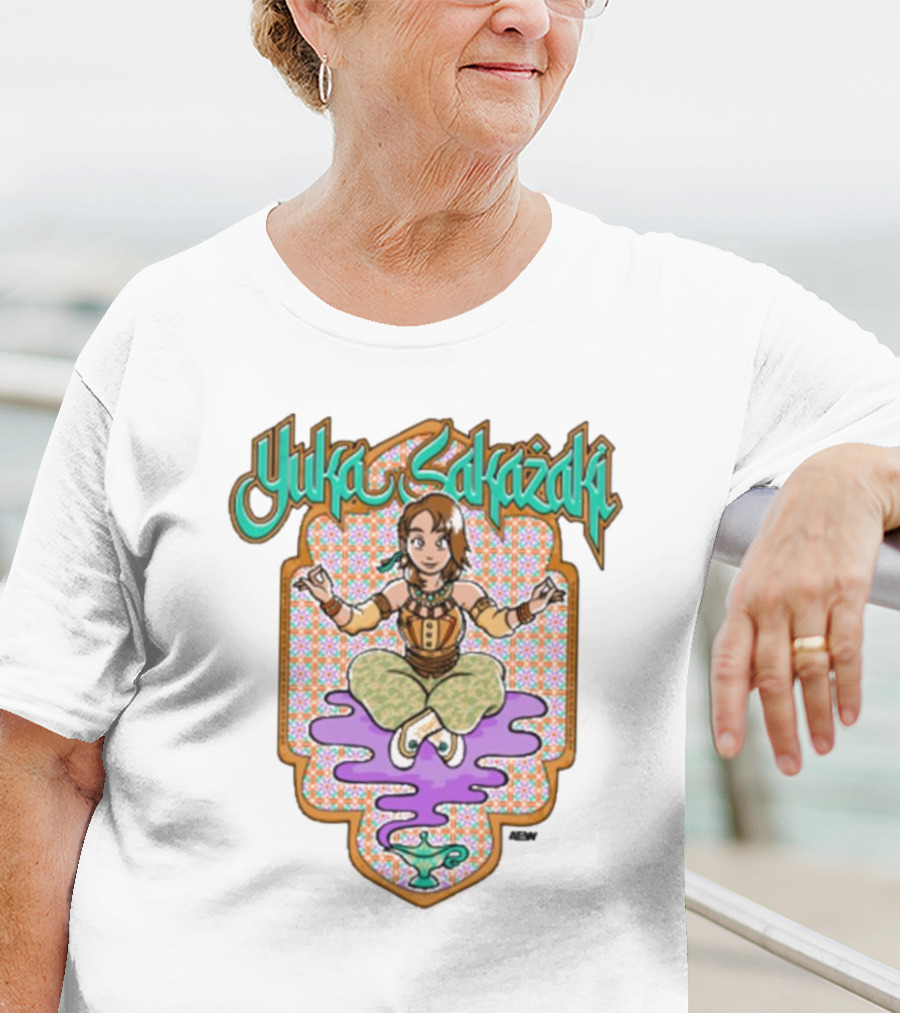 Yuka Sakazaki AEW Genie Magic Lamp Floating T-Shirt
