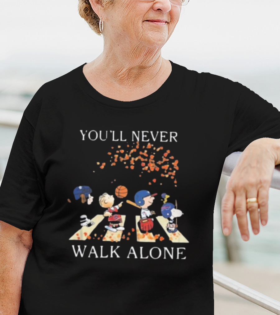 Peanuts Characters You'll Never Walk Alone Toronto Sports Team T-Shirt