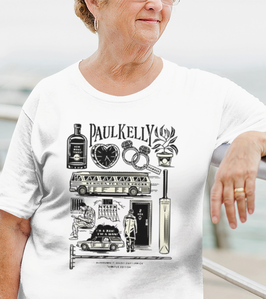 Paul Kelly Australia Music Themes Icons And Symbols T-Shirt