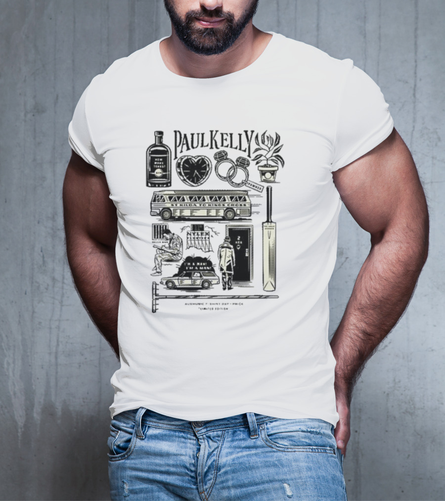 Paul Kelly Australia Music Themes Icons And Symbols T-Shirt