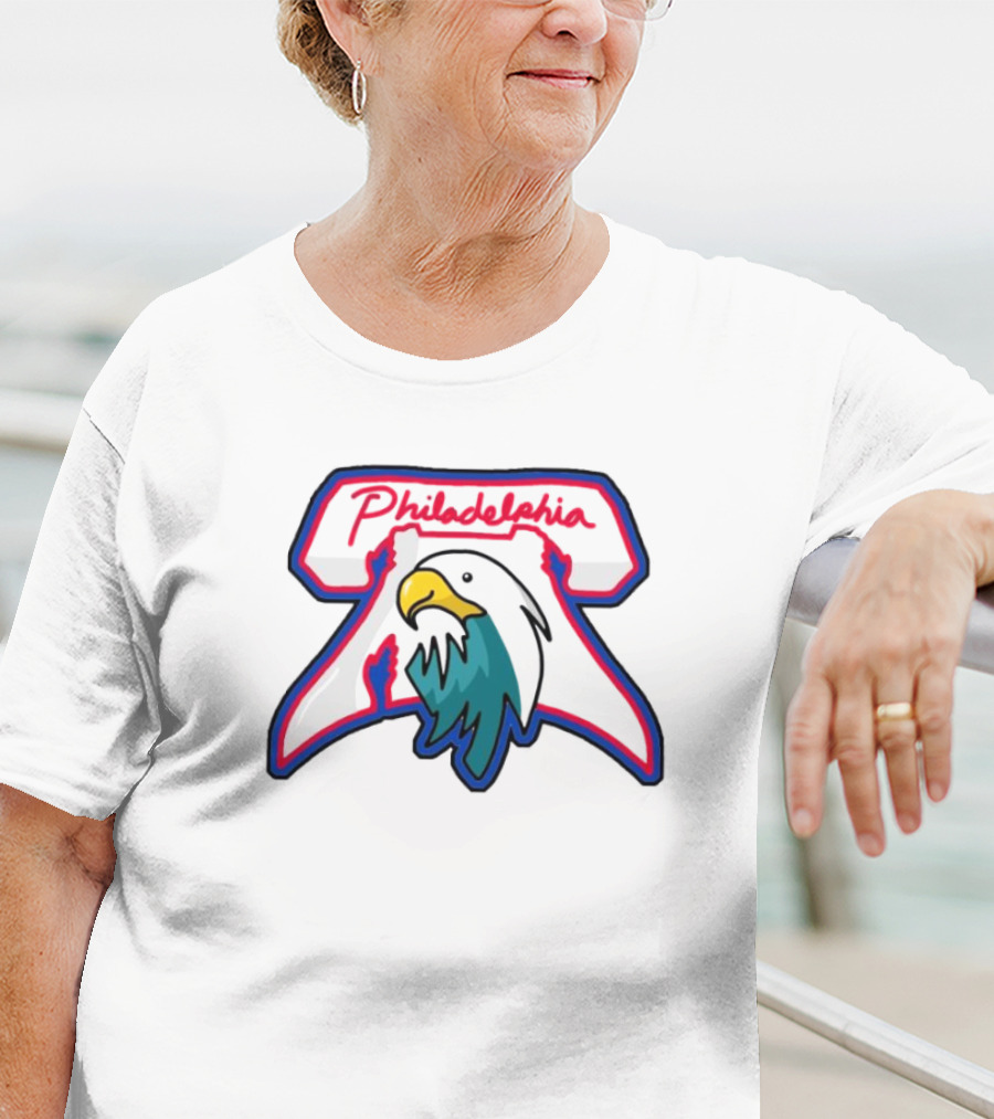 Philadelphia Eagles Phillies Logo Mashup NFL MLB Combine T-Shirt