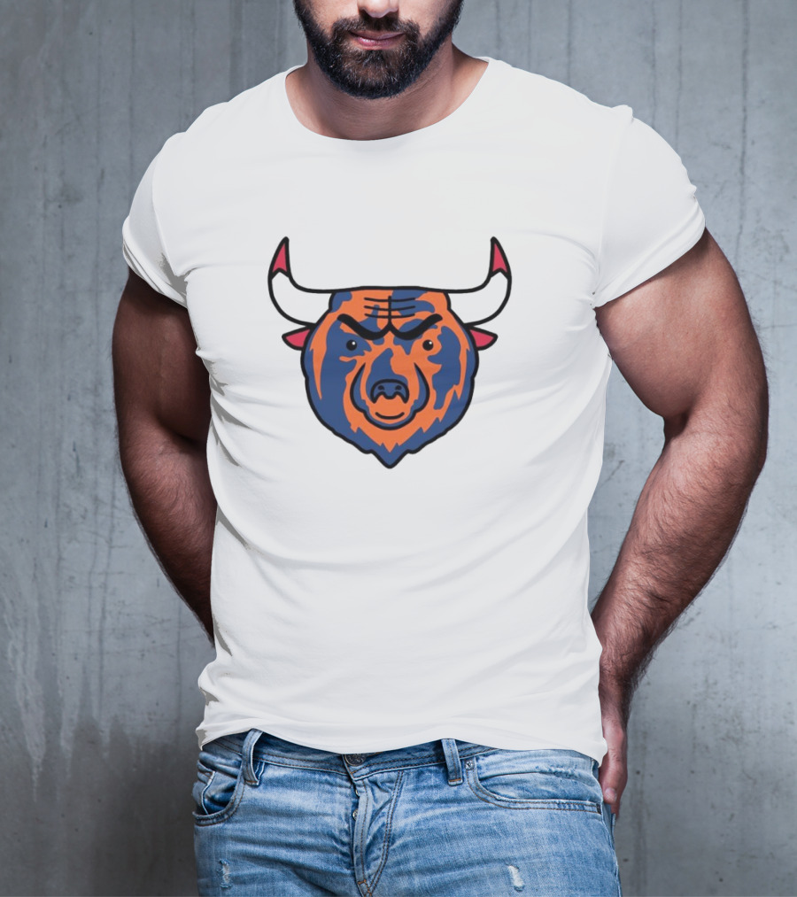 NFL Bears NBA Bulls Logo Mashup Combo T-Shirt