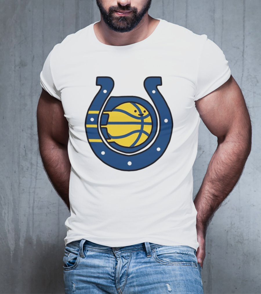NFL X NBA Indianapolis Colts Pacers Logo Mashup Combine T-Shirt