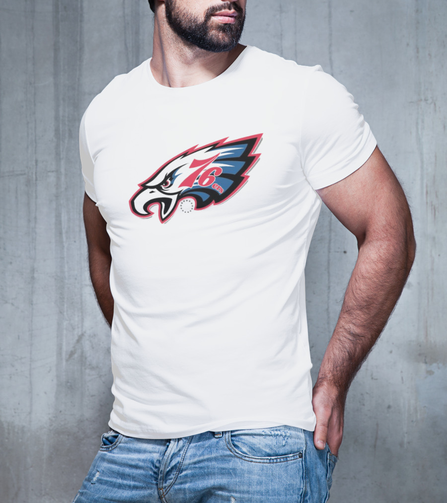 Philadelphia Eagles 76ers Logo Mashup NFL X NBA Collaboration T-Shirt