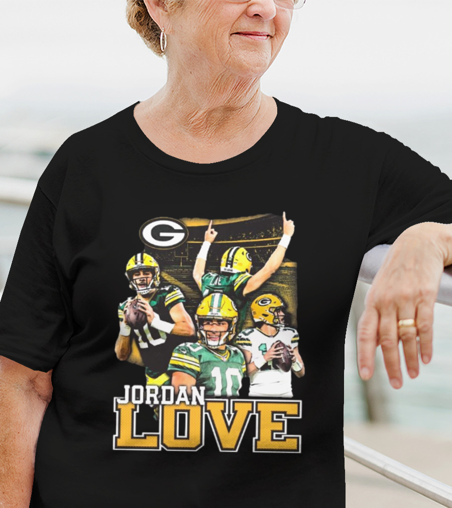 Jordan Love Green Bay Packers Player NFL Iconic Moments T-Shirt