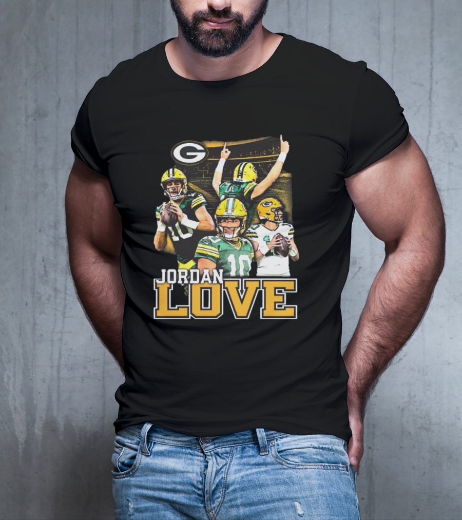Jordan Love Green Bay Packers Player NFL Iconic Moments T-Shirt