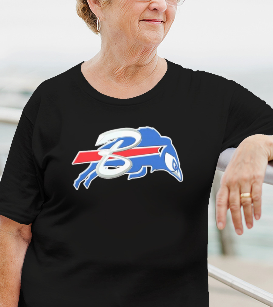 Buffalo Bills X Toronto Blue Jays Logo Mash NFL X MLB T-Shirt