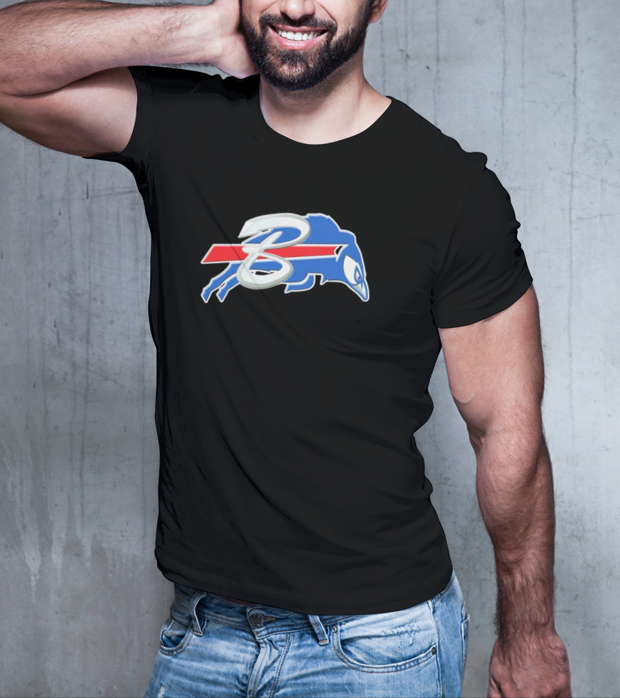 Buffalo Bills X Toronto Blue Jays Logo Mash NFL X MLB T-Shirt