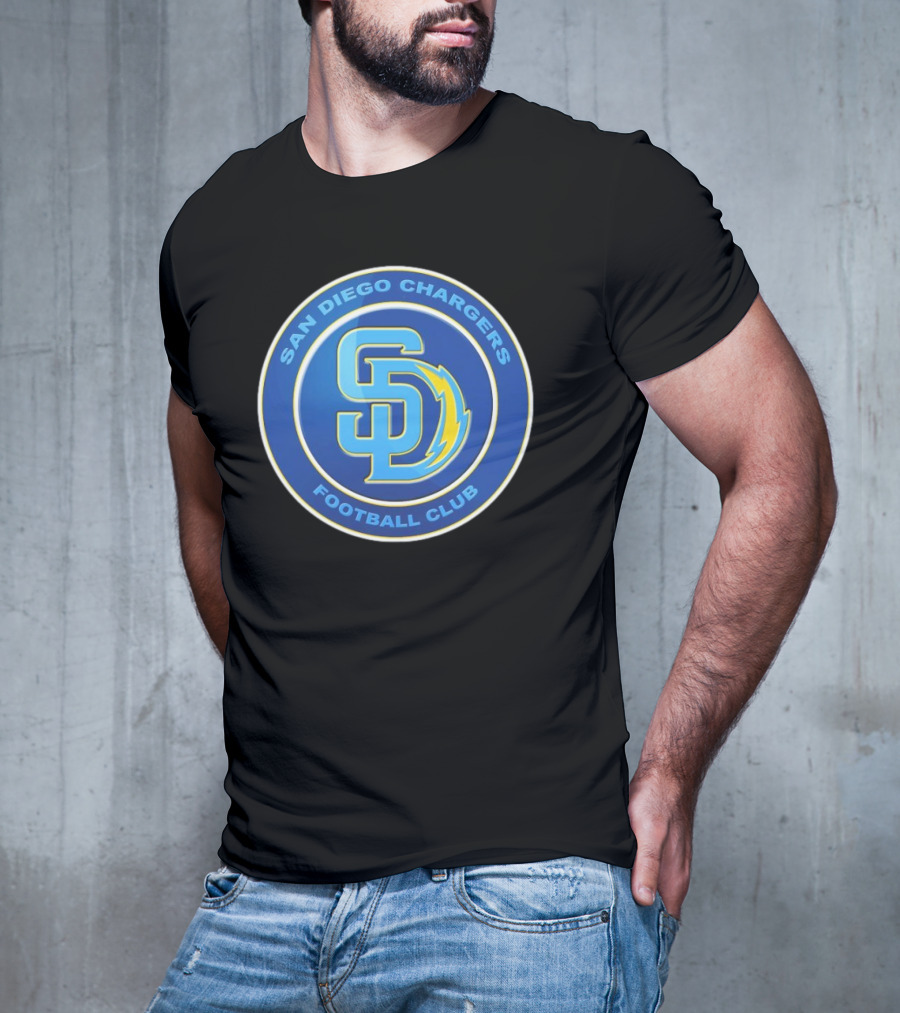 San Diego Chargers Football Club SD Logo Mashup T-Shirt
