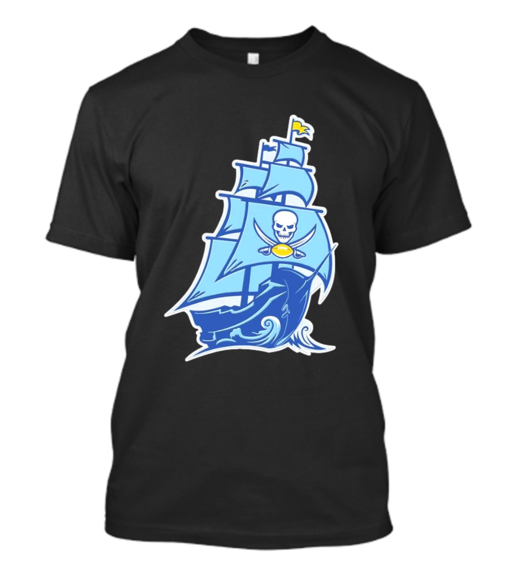 Tampa Bay Buccaneers Rays Ship Skull NFL MLB Mashup T-Shirt