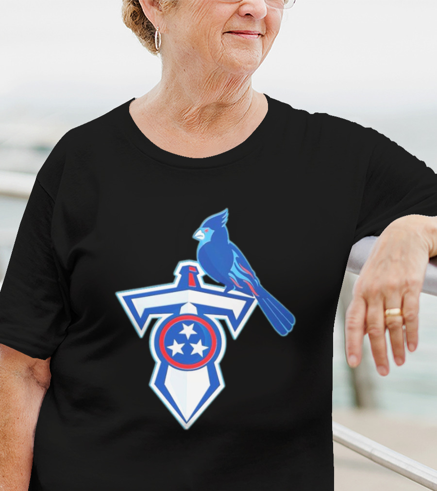 NFL X MLB Tennessee Titans St. Louis Cardinals Logo Mashup T-Shirt