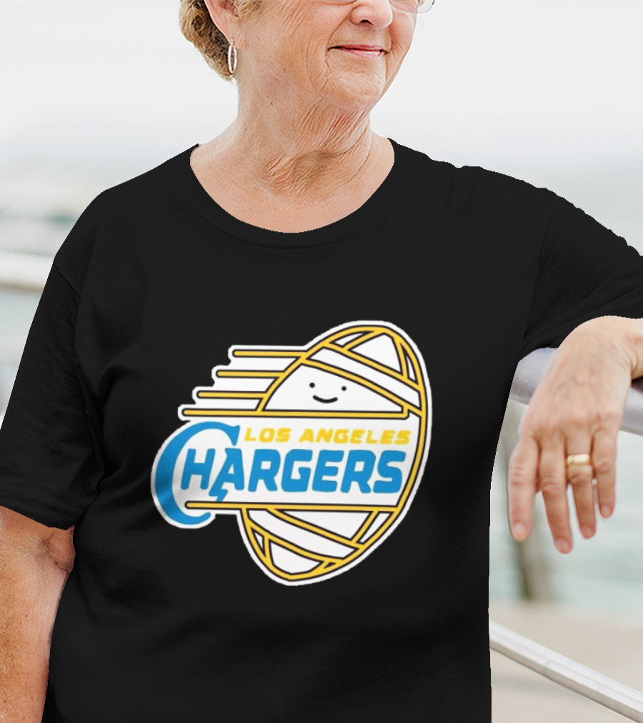 Los Angeles Chargers NFL Logo Mashup Combined With Minimalist T-Shirt