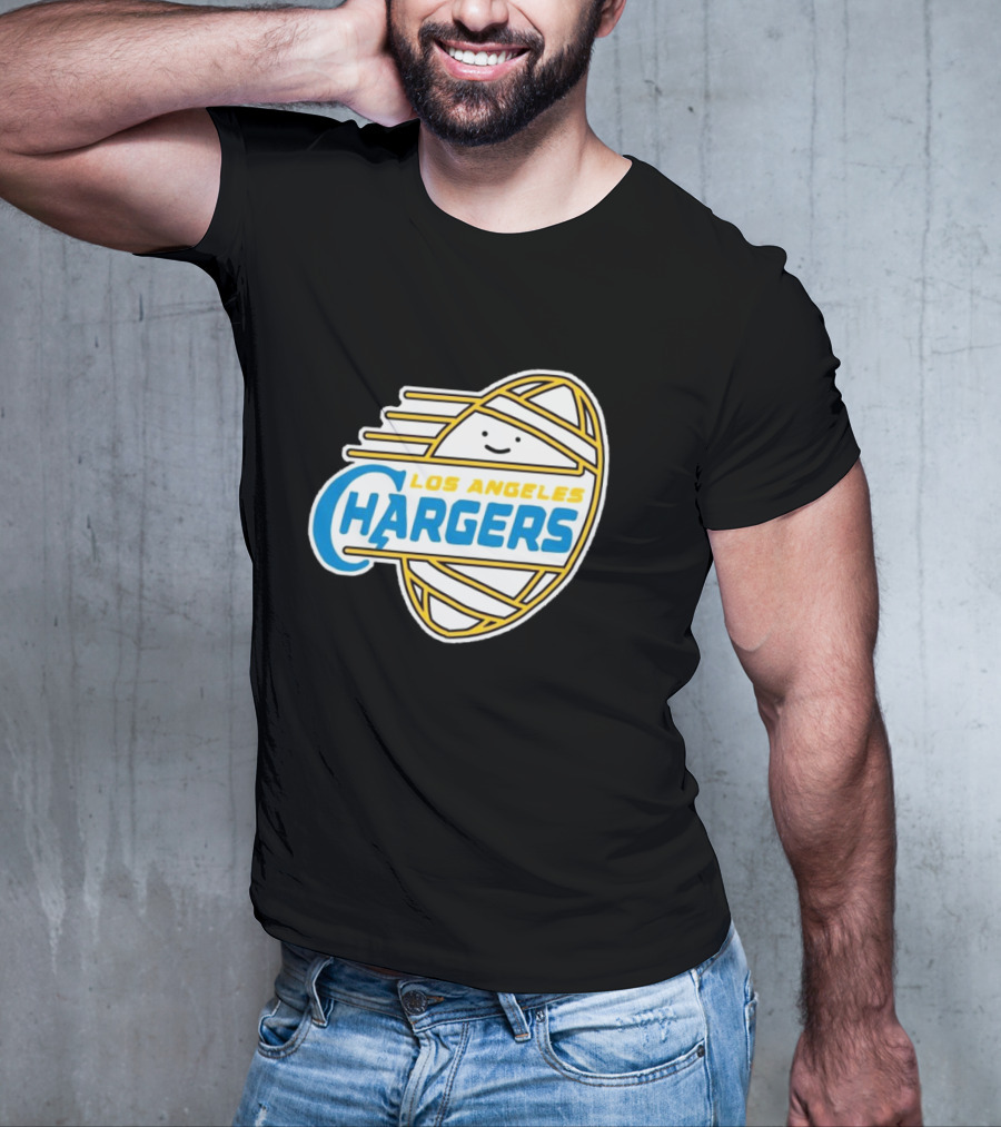 Los Angeles Chargers NFL Logo Mashup Combined With Minimalist T-Shirt