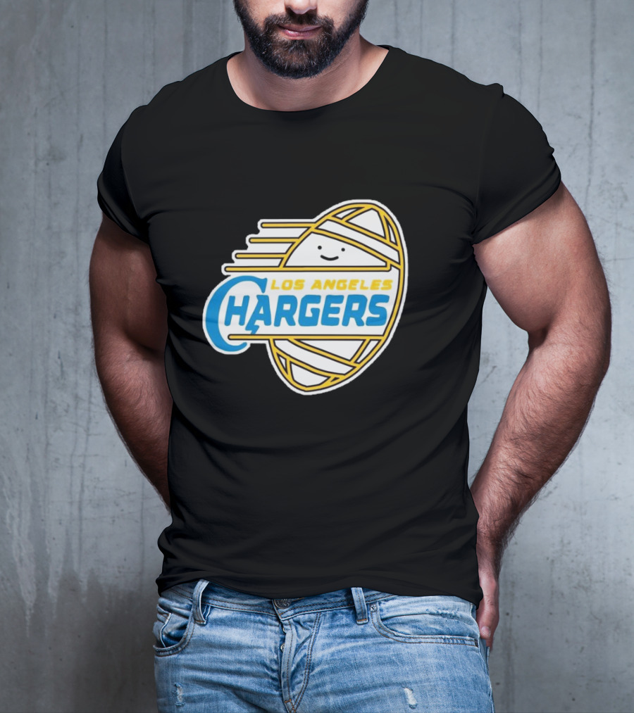 Los Angeles Chargers NFL Logo Mashup Combined With Minimalist T-Shirt