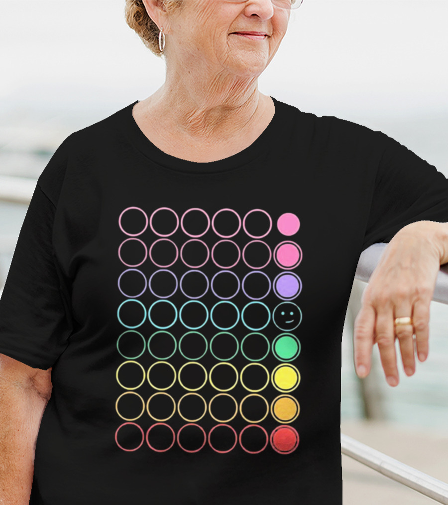 Kinda Funny Pride Rainbow Circles With Smiley T-Shirt