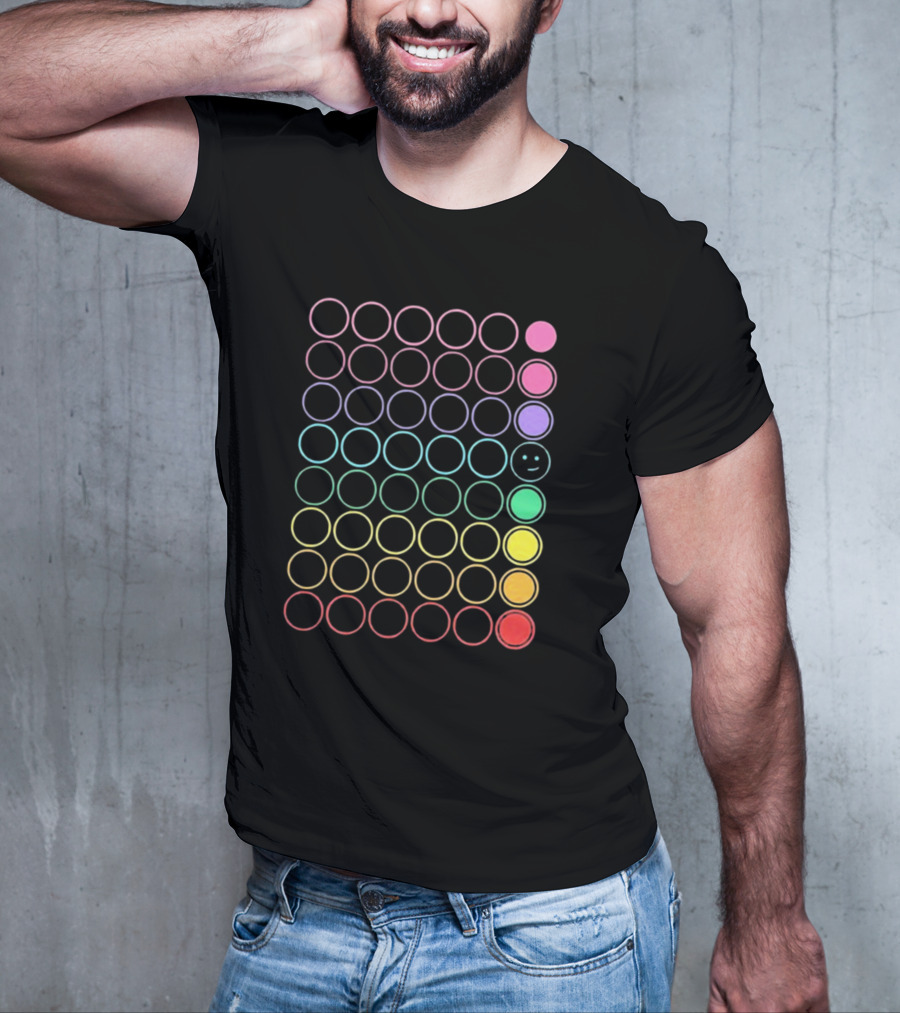 Kinda Funny Pride Rainbow Circles With Smiley T-Shirt
