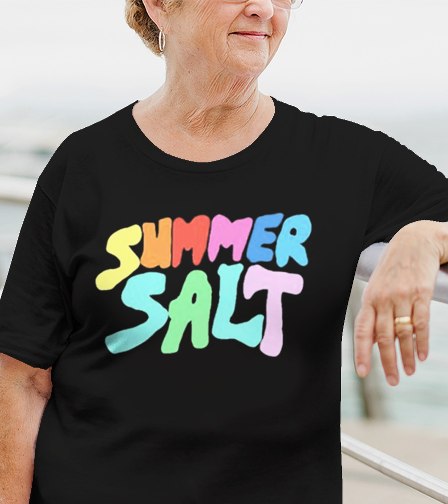 Summer Salt Colorful Rainbow Typography T-Shirt