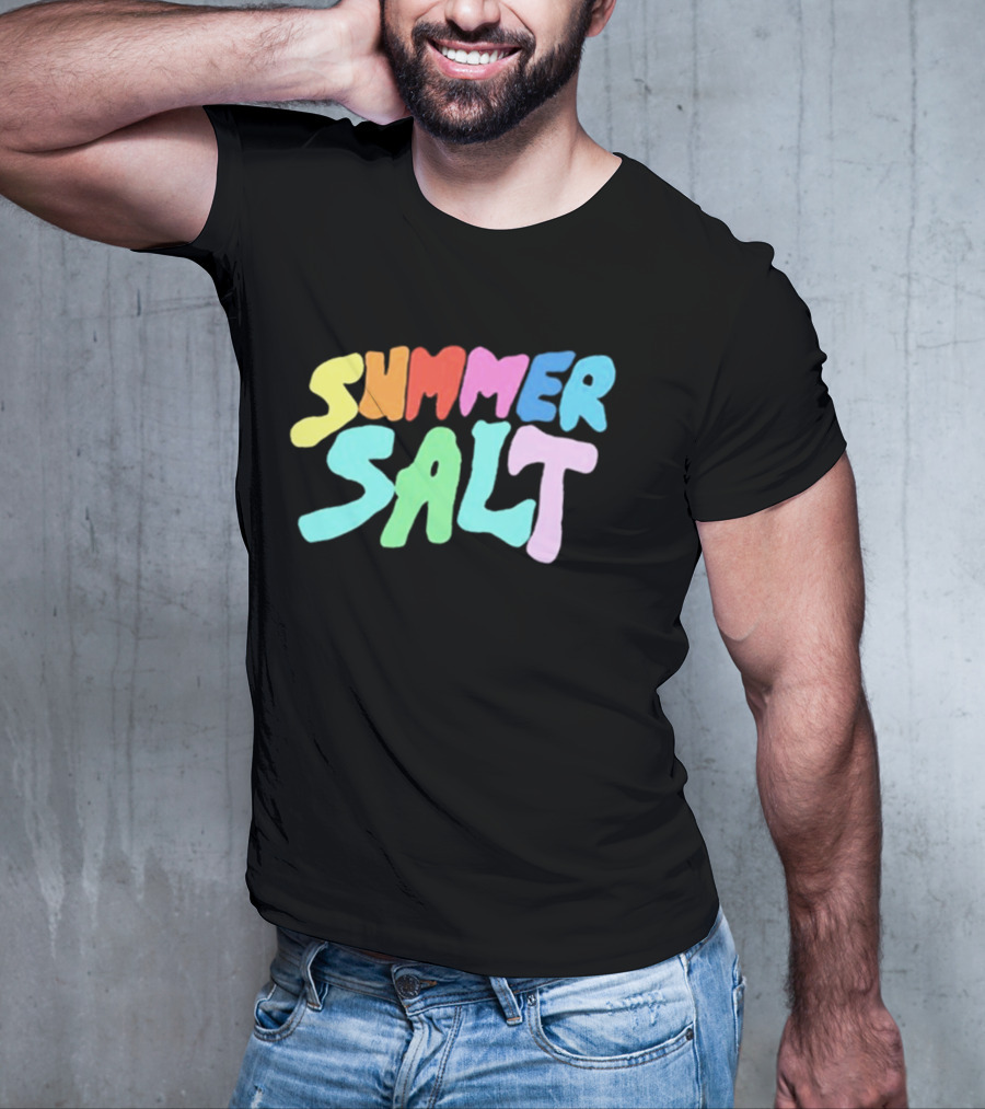 Summer Salt Colorful Rainbow Typography T-Shirt
