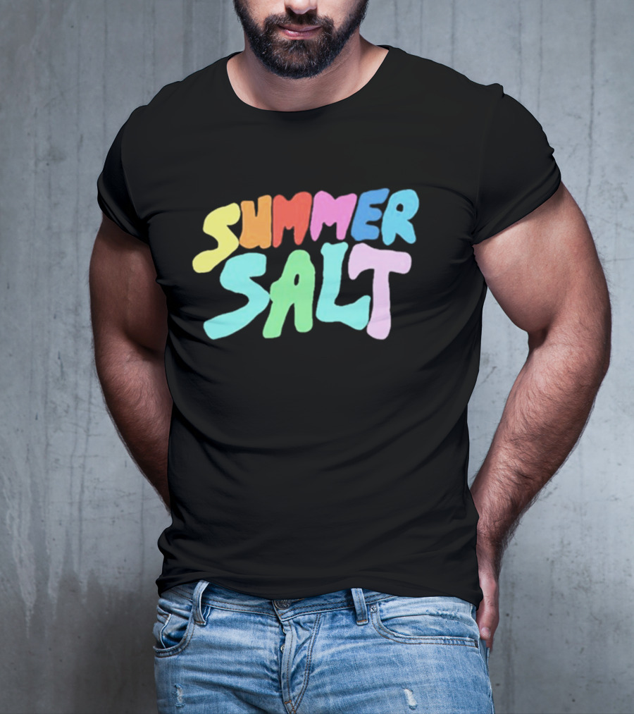 Summer Salt Colorful Rainbow Typography T-Shirt