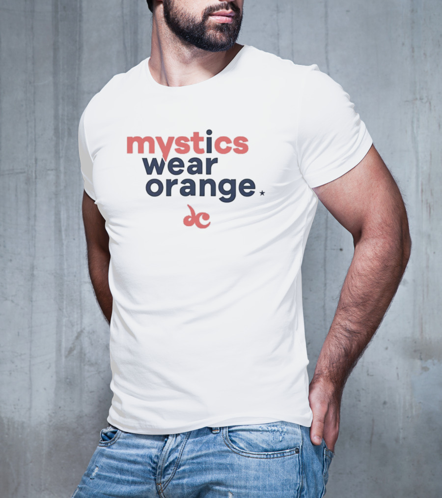 Mystics Wear Orange Karlie Samuelson Washington Mystics Promotion T-Shirt
