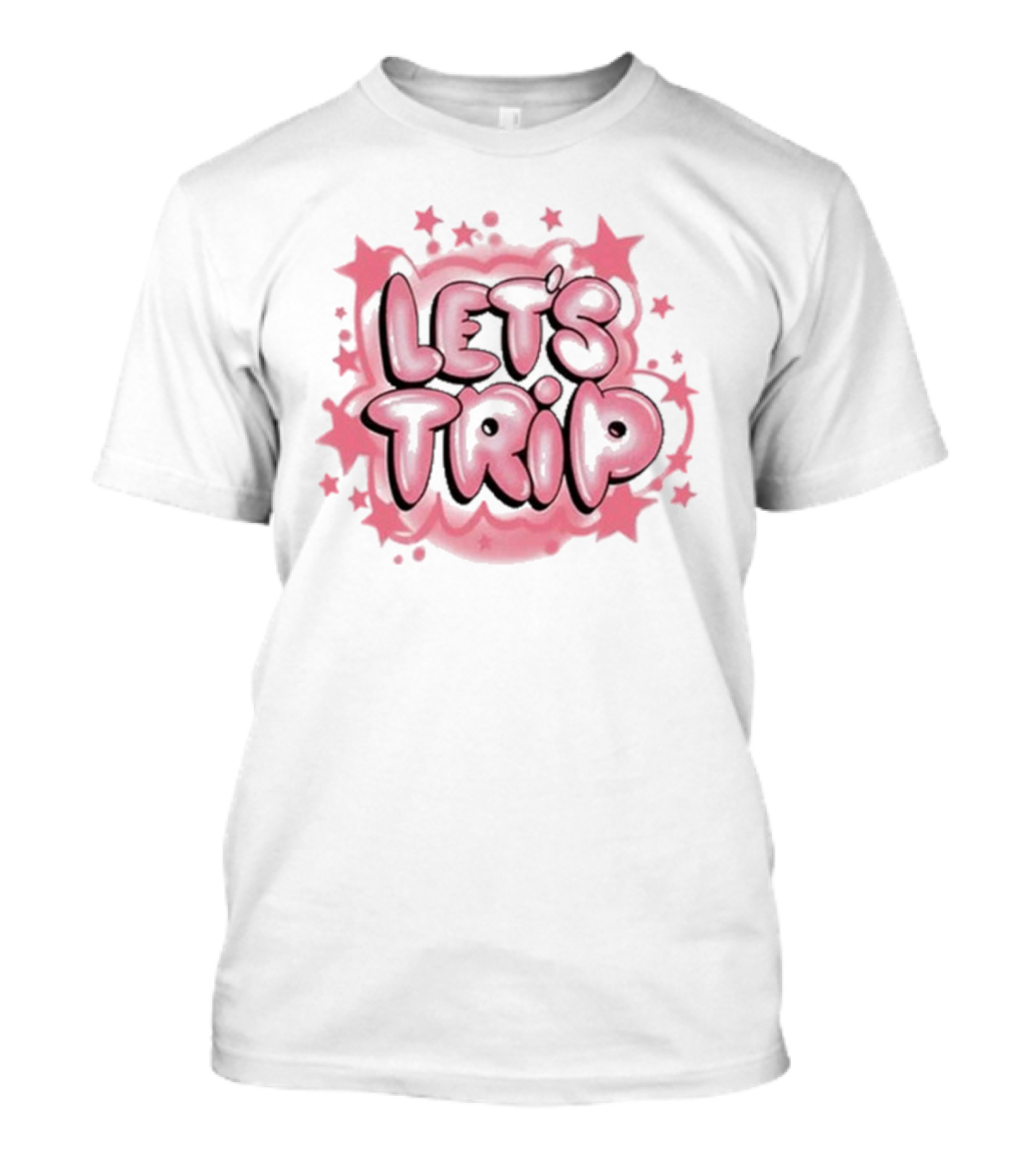 Let's Trip Airbrush Pink Starburst T-Shirt