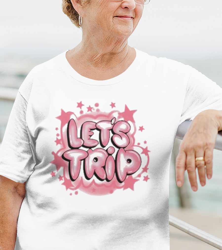 Let's Trip Airbrush Pink Starburst T-Shirt