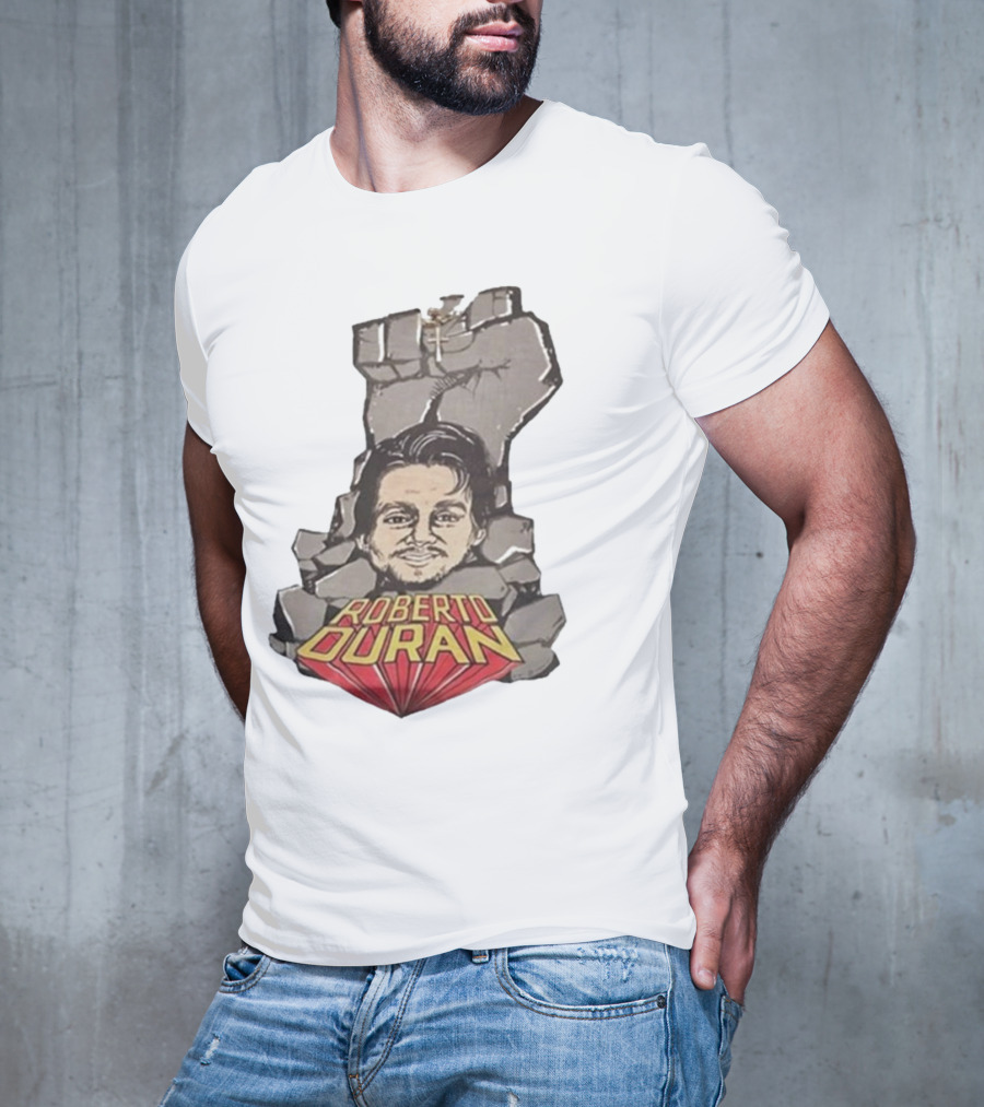 Roberto Duran Fist Breaking Through Vintage Boxing T-Shirt