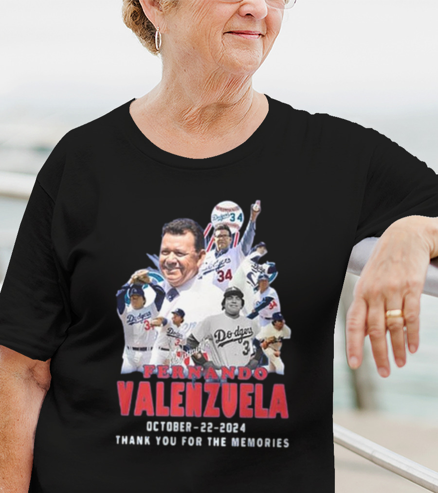 Fernando Valenzuela Los Angeles Dodgers Thank You For The Memories October 22 T-Shirt