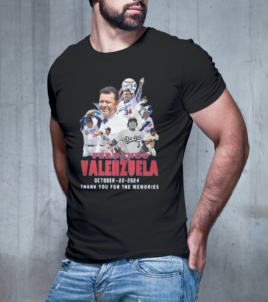 Fernando Valenzuela Los Angeles Dodgers Thank You For The Memories October 22 T-Shirt
