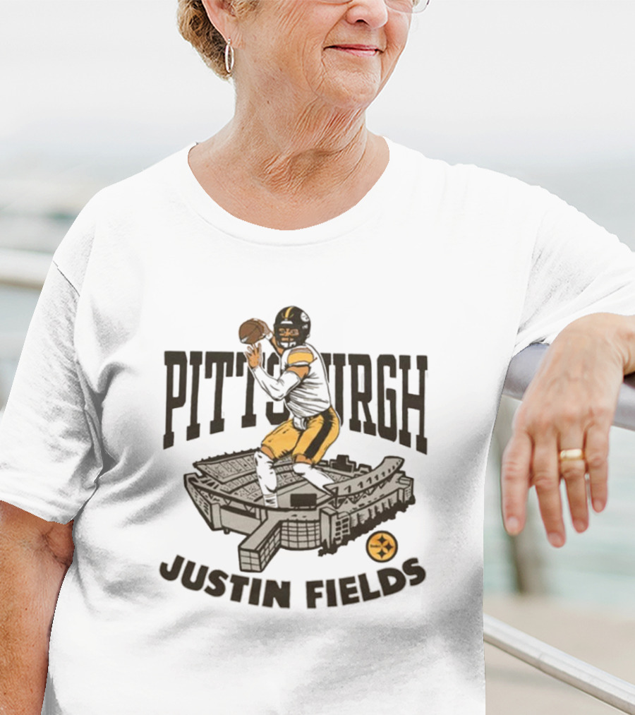 Pittsburgh Justin Fields Steelers NFL Acrisure Stadium T-Shirt