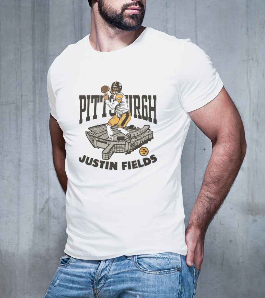 Pittsburgh Justin Fields Steelers NFL Acrisure Stadium T-Shirt