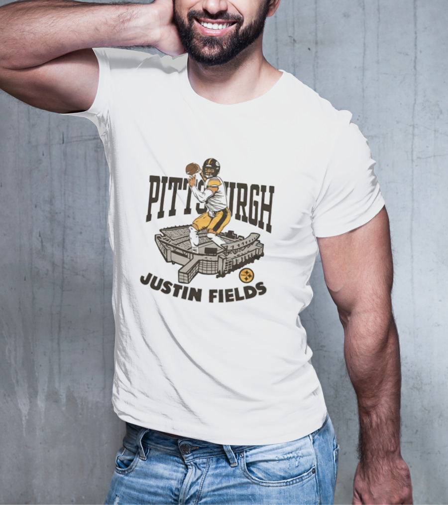 Pittsburgh Justin Fields Steelers NFL Acrisure Stadium T-Shirt