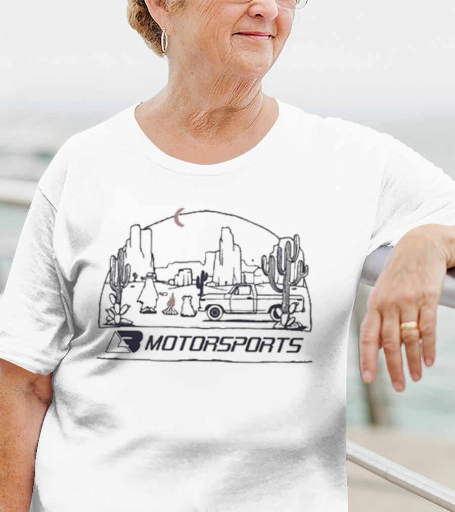 Lb Motorsports Ghost Limited Desert Scene With Cactus And Classic Car T-Shirt