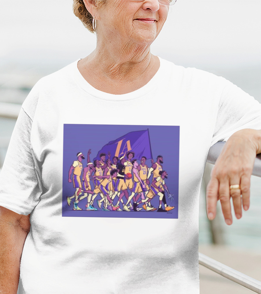 Los Angeles Lakers Walking Into The Playoffs Like NBA Team Players Together T-Shirt