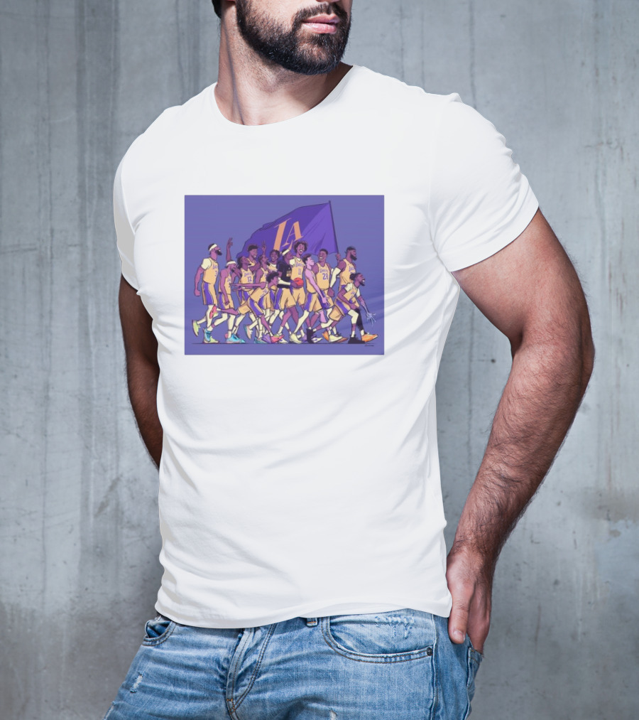 Los Angeles Lakers Walking Into The Playoffs Like NBA Team Players Together T-Shirt