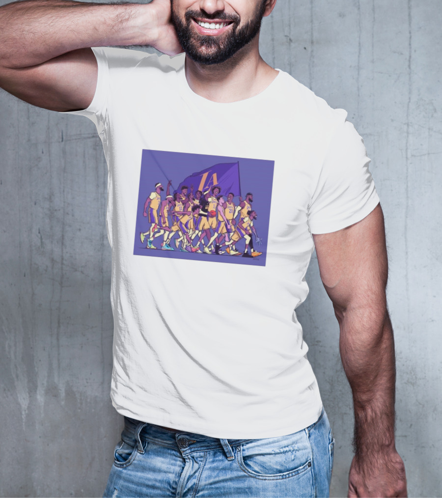 Los Angeles Lakers Walking Into The Playoffs Like NBA Team Players Together T-Shirt