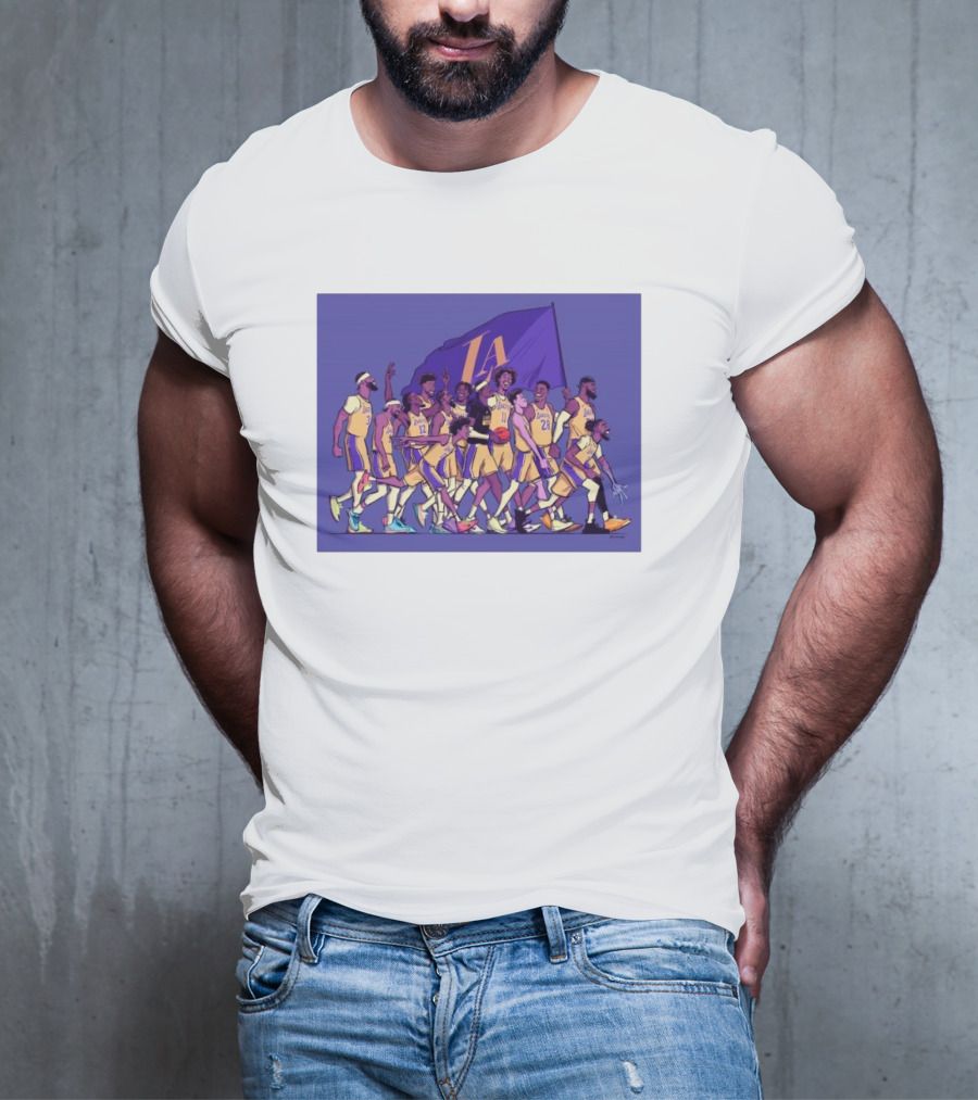Los Angeles Lakers Walking Into The Playoffs Like NBA Team Players Together T-Shirt