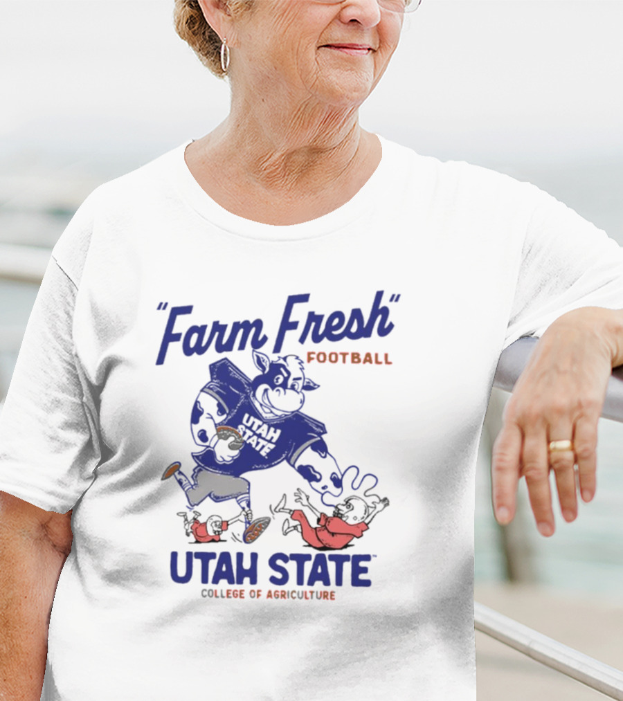 Farm Fresh Football Mootah State Utah State College Of Agriculture T-Shirt