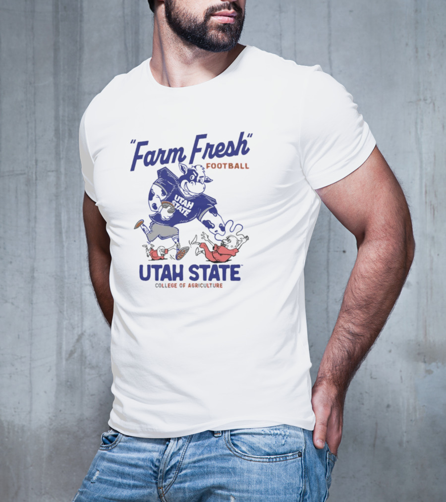 Farm Fresh Football Mootah State Utah State College Of Agriculture T-Shirt